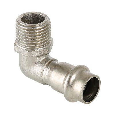 Угольник VALTEC из нержавеющей стали, 90 град. наружная резьба 15 x 1/2 Угольник VALTEC из нержавеющей стали, 90 град. наружная резьба 15 x 1/2