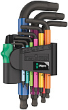 Набор Г-образных ключей WERA 950/9 SPKS Hex-Plus Multicolour BlackLaser 2 с шаром, 9 пр., 1.5/2/2.5/3/4/5/6/8/10 мм