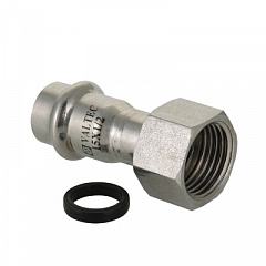 Соединитель VALTEC из нержавеющей стали, с накидной гайкой 15 x 1/2