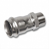 Ниппель Sanha 9243G, переходной ВПр-НР, нержавеющая сталь, 15x1/2