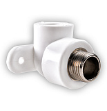 Угольник из полипропилена РВК комбинированный с креплением D25-1/2 НР