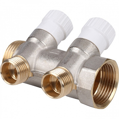Коллектор Stout с регулировочными вентилями 1x1/2 с 2 отводами, SMB 6851 011202 Коллектор Stout с регулировочными вентилями 1x1/2 с 2 отводами, SMB 6851 011202