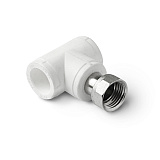 Тройник полипропиленовый PRO AQUA PP-R с накидной гайкой белый (25-3/4), арт.PA29114