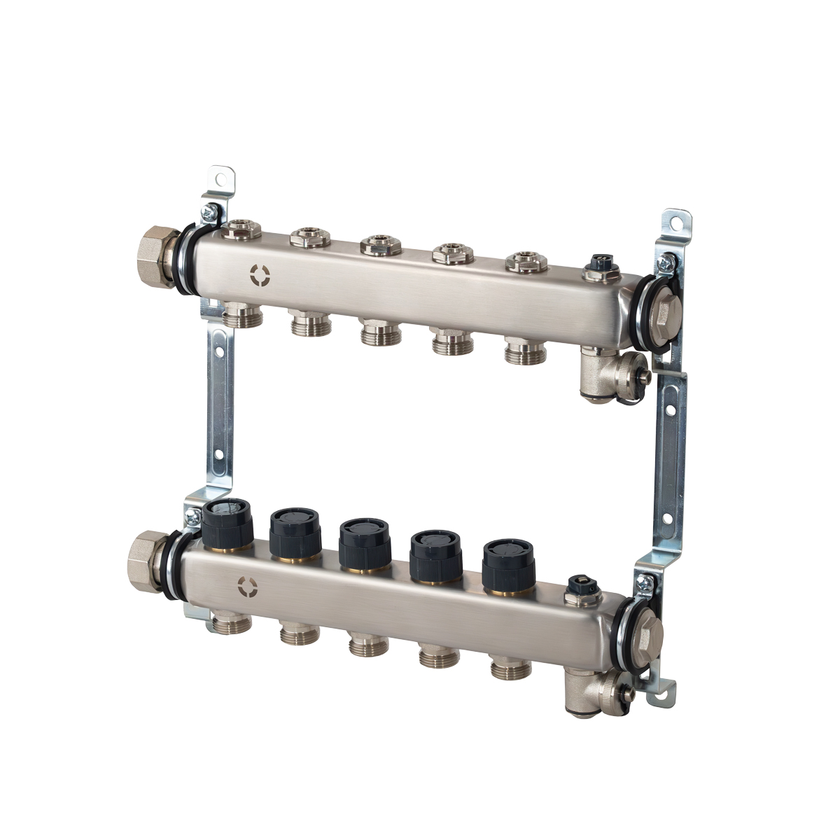 Распределительная гребёнка Oventrop Multidis SHR, PN 10, 7 х G 3/4 с регулирующими вентильными вставками