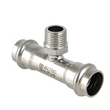 Тройник VALTEC из нержавеющей стали, наружная резьба 35 x 1 1/4