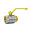 Кран шаровой LD 47.25.B-Н.Р.GAS газовый, внутренняя-наружная резьба, 1, рычаг