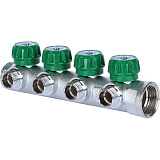 Коллектор регулирующий Stout хромированный 1/2x1, 4 выхода (SMB-6850-011204)
