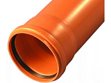 Труба для наружной канализации Valfex D200 с раструбом L=2 м (200x2000) рыжая