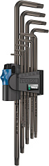 Набор Г-образных ключей WERA 967/9 XL TORX HF 1 с фиксацией, удлиненные, 9 пр., TX 8/9/10/15/20/25/27/30/40