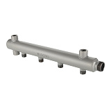 Коллектор VALTEC из стали (труба ДУ-50), с межосевым расстоянием выходов 100мм, 1 х 6 выходов 1/2 НР