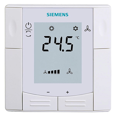 Термостат SIEMENS RDF310.2 кнопочный с ЖК дисплеем (белый)