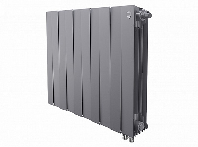 Биметаллический секционный радиатор отопления Royal Thermo Pianoforte Silver Satin 500 / 10 секций нижнее правое подключение Биметаллический секционный радиатор отопления Royal Thermo Pianoforte Silver Satin 500 / 10 секций нижнее правое подключение