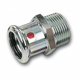 Ниппель Sanha 24243G, переходной ВПр-НР, углеродистая сталь, 22x1/2