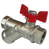 Кран шаровой Valfex с фильтром PREMIUM для ВОДЫ 1/2 ВР/ВР бабочка, никелированный 11Б27фт1М