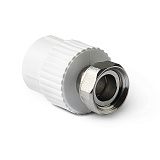 Муфта полипропиленовая PRO AQUA PP-R с накидной гайкой белая (20-1/2), арт.PA29008