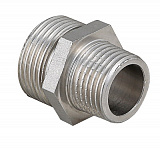 Ниппель VALTEC переходной 2 х 1/2 наружная резьба, никелированная латунь