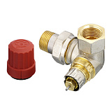 Клапан терморегулирующий Danfoss радиаторный RTR-N, Ду15, 1/2 , угловой трехосевой левый, никелированный