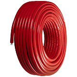 Труба из сшитого полиэтилена (PE-Xa) Usystems Radi Pipe PN10 20x2,8 в теплоизоляции 6 мм красной, бухта 50 м