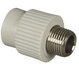 Муфта полипропиленовая Valfex переходная с наружной резьбой 20 x 1/2, серая