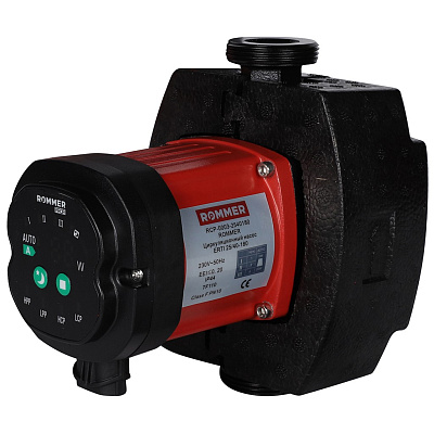 Циркуляционный насос Rommer с частотным регулированием PROFI ERTI 25/40-180 с гайками и теплоизоляцией Циркуляционный насос Rommer с частотным регулированием PROFI ERTI 25/40-180 с гайками и теплоизоляцией