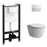 Комплект Laufen PRO подвесной унитаз, инсталляция, кнопка, сиденье Z.RU93.0.761.6