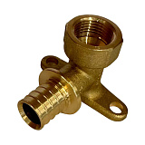 Угольник настенный Rommer с креплением 25x3/4, латунь
