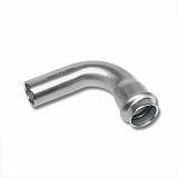 Отвод Sanha 9001A, 90 гр. ВПр-НПр, нержавеющая сталь, 15
