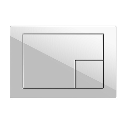 Кнопка смыва Cersanit CORNER, пластик белый матовый Кнопка смыва Cersanit CORNER, пластик белый матовый