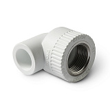 Угольник полипропиленовый комбинированный PRO AQUA PP-R ВР белый (25-1/2), арт.PA26012P