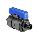 Кран шаровой Valfex ПНД компрессионный НР/ВР разборный 1x1 Ду20