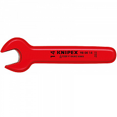 Ключ гаечный рожковый KNIPEX метрический VDE, размер под ключ 12 мм, 125 мм, диэлектрический