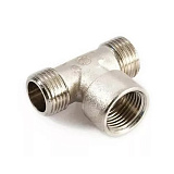 Тройник Stout никелированный НВН 1/2x1/2x1/2, арт. SFT-0068-121212