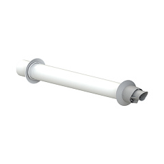 Горизонтальный конечный участок дымохода Cox Geelen D=80/125 мм, L=952 мм, ECONEXT PP/Galvanised