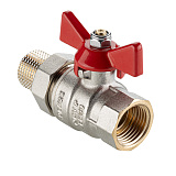 Кран шаровый VALTEC BASE-ГОСТ со сгоном с рукояткой-бабочкой вн.-нар. DN20, PN40, 3/4 (VT.227S.N.05)