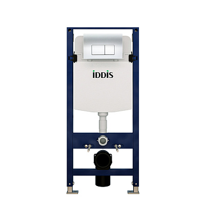 Комплект IDDIS 2 в 1: инсталляция и клавиша смыва, Optima Home, хром