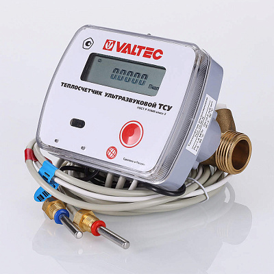 Теплосчётчик ультразвуковой VALTEC TCY-15.06.R.I.00.H, RS-485, 4 импульсных входа, 0,6 м3/час (на обратный тр.)