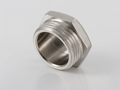 Пробка резьбовая VALTEC 2 наружная резьба, никелированная латунь