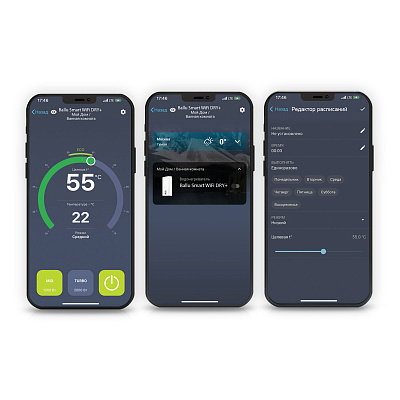 Электрический накопительный водонагреватель Ballu BWH/S 80 Smart WIFI DRY+