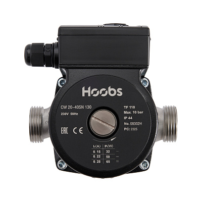 Циркуляционный насос HOOBS CW 25-60SN 180мм 100Вт 1x230В 50Гц (корпус нерж.сталь) (с гайками)