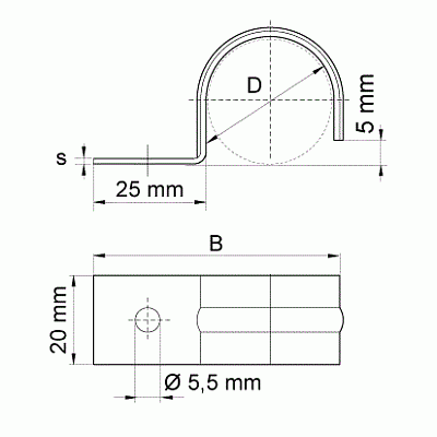 Напольный хомут Walraven BIS одинарный, 16 мм