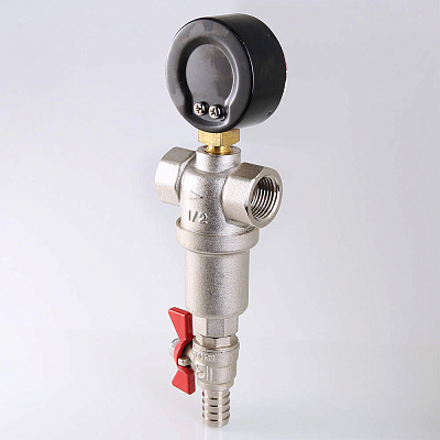 Фильтр промывной VALTEC 1/2, каскадный (500 и 100) (VT.390.N.04)