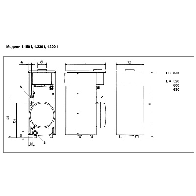 Напольный газовый котел отопления Baxi Slim 1.300 i (WSB43130301-)